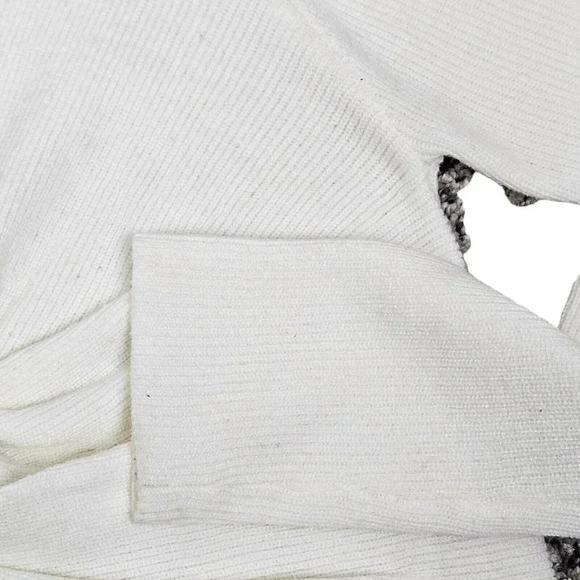 Active USA cropped long sleeve sweater‎ size S White - Picture 4 of 6